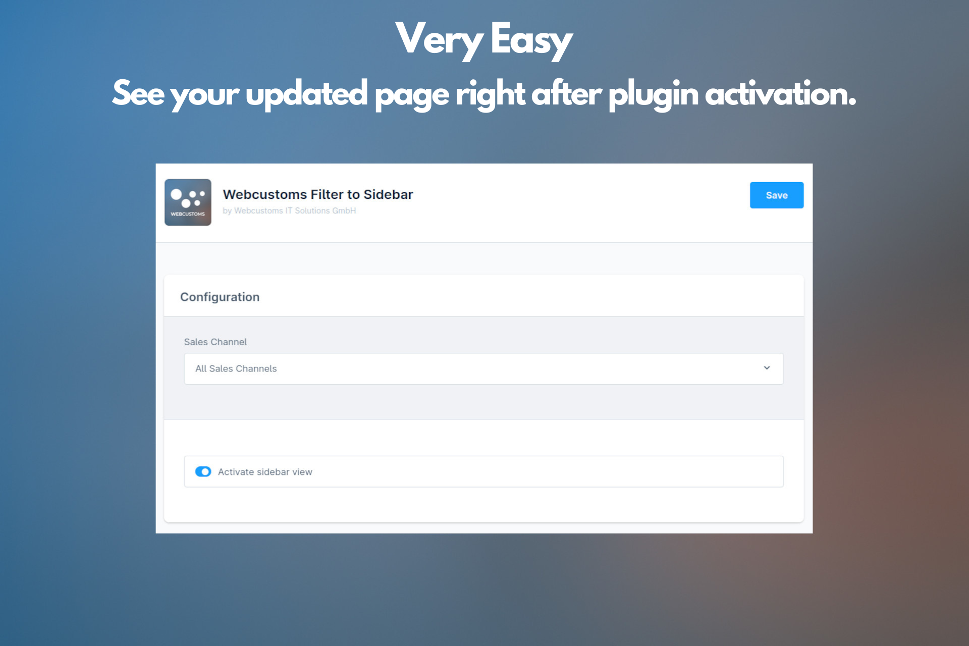 WebcuFilterToSidebar