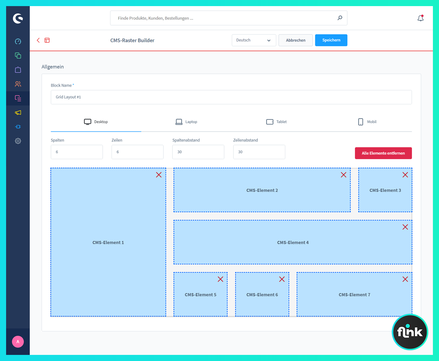 FlinkCmsGridBuilder