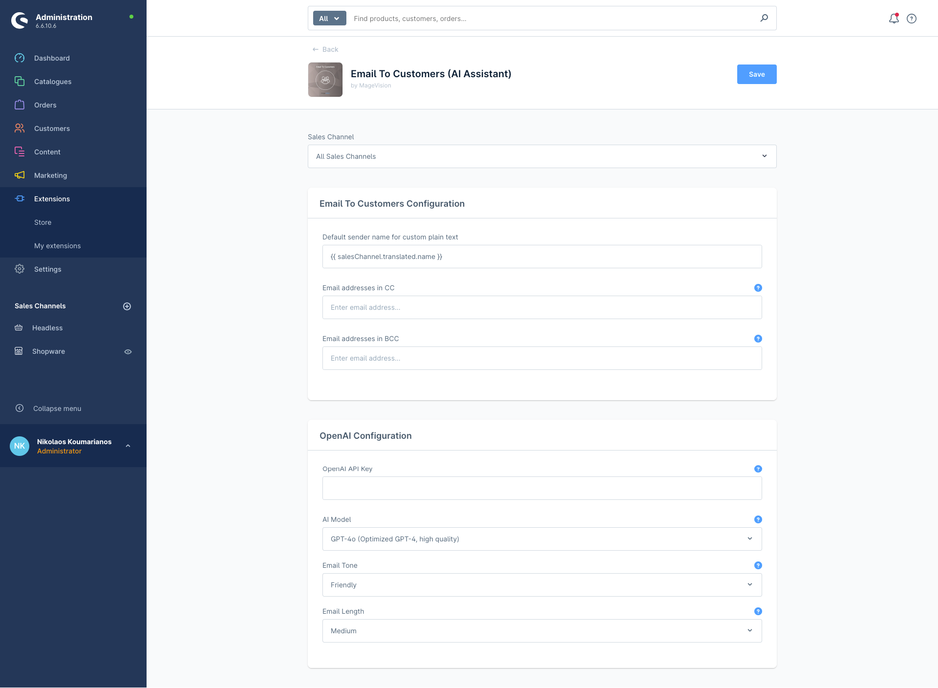 MageVisionEmailCustomers