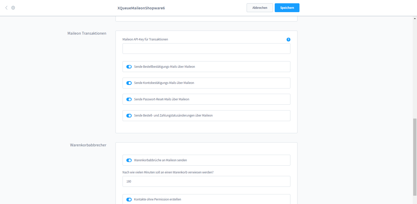 XQueueMaileonShopware6