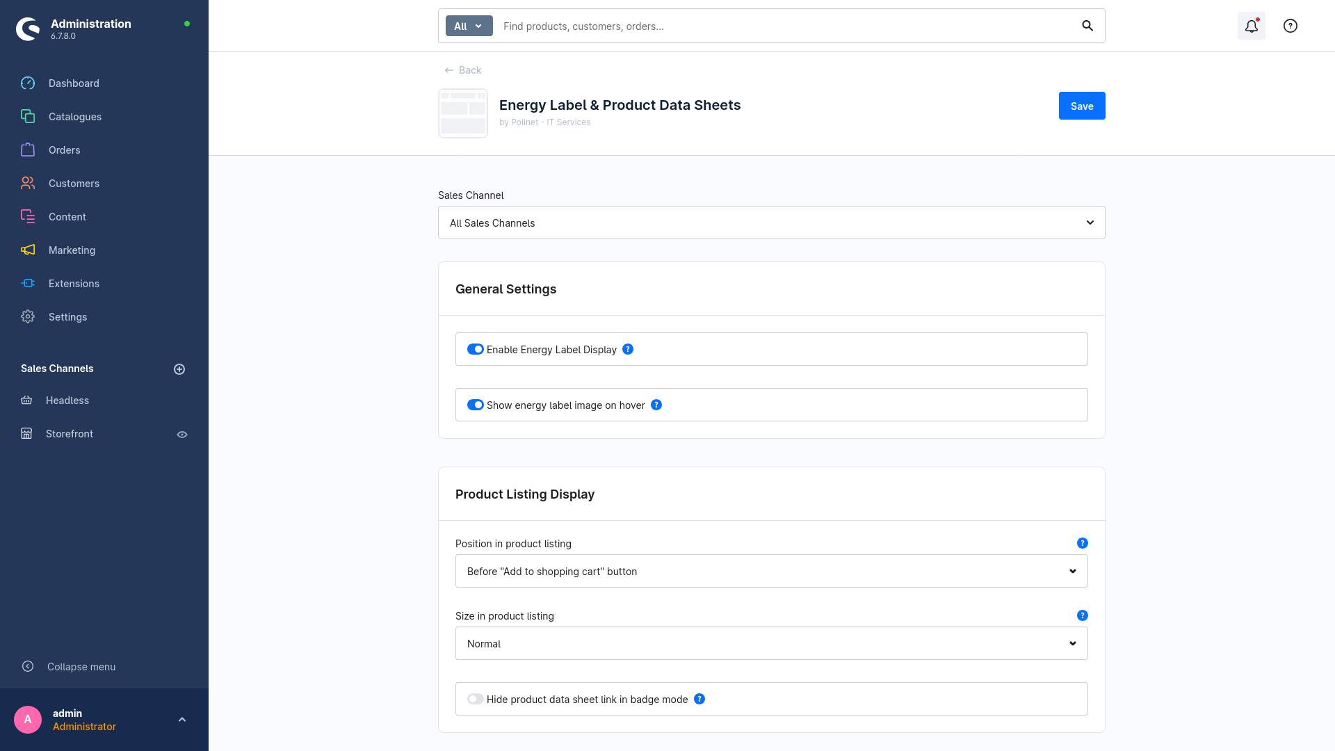 PolinetEnergyLabelAndProductDataSheets