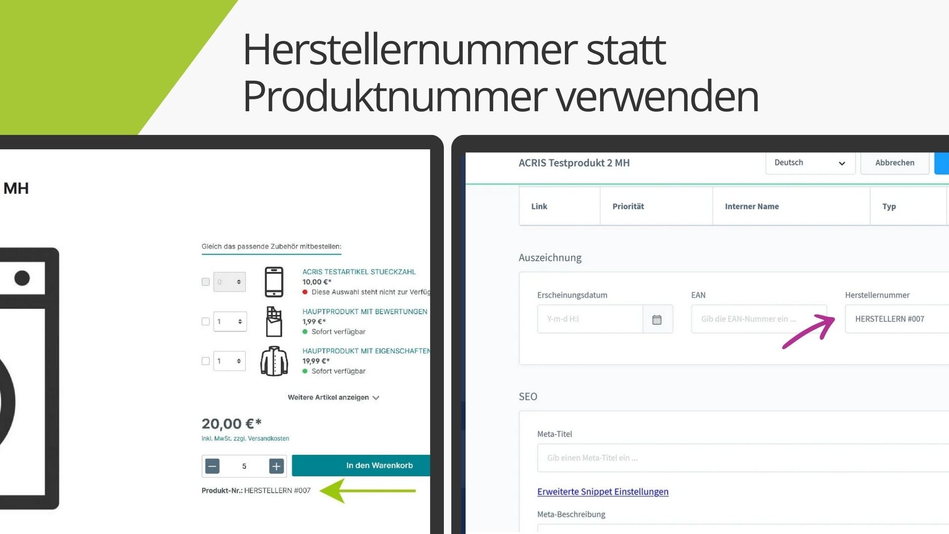 AcrisManufacturerNumberCS