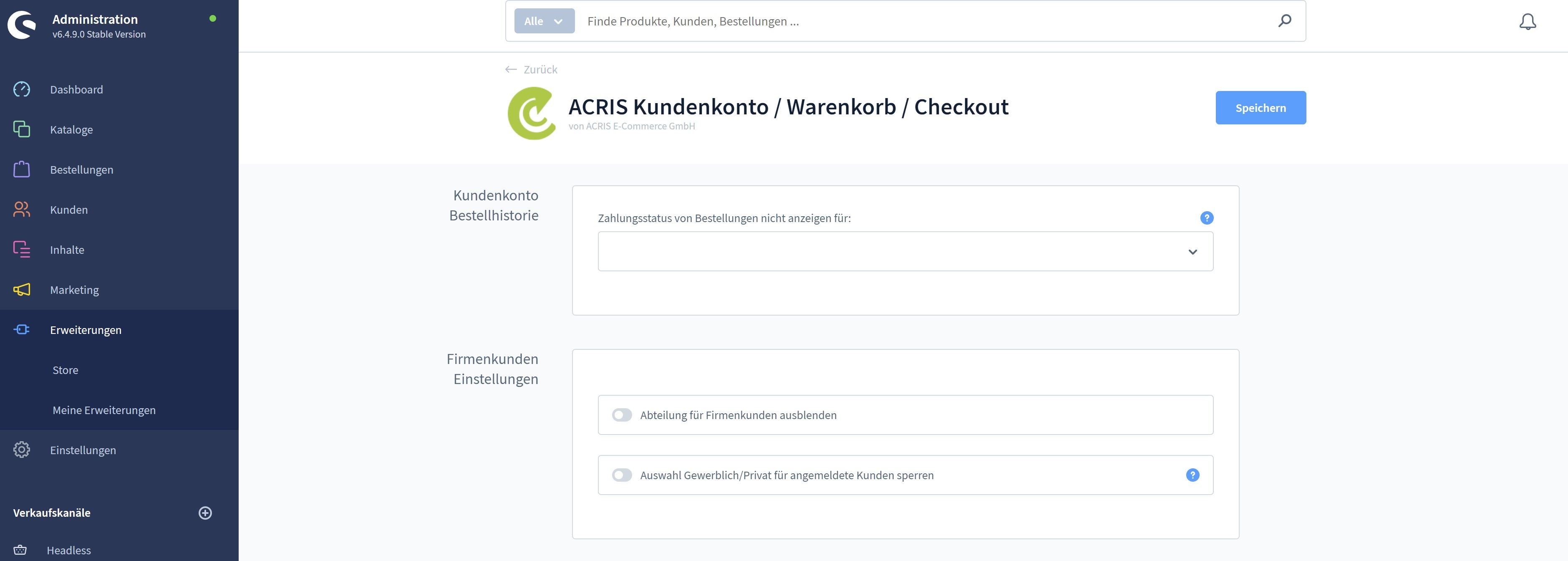 AcrisAccountCartCheckoutCS