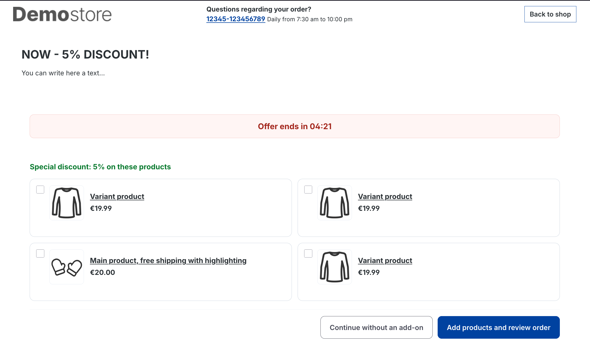 LunovaCheckoutCrossSelling