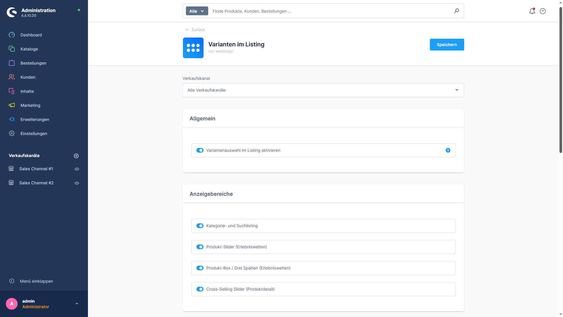 WeedesignVariantsInListing