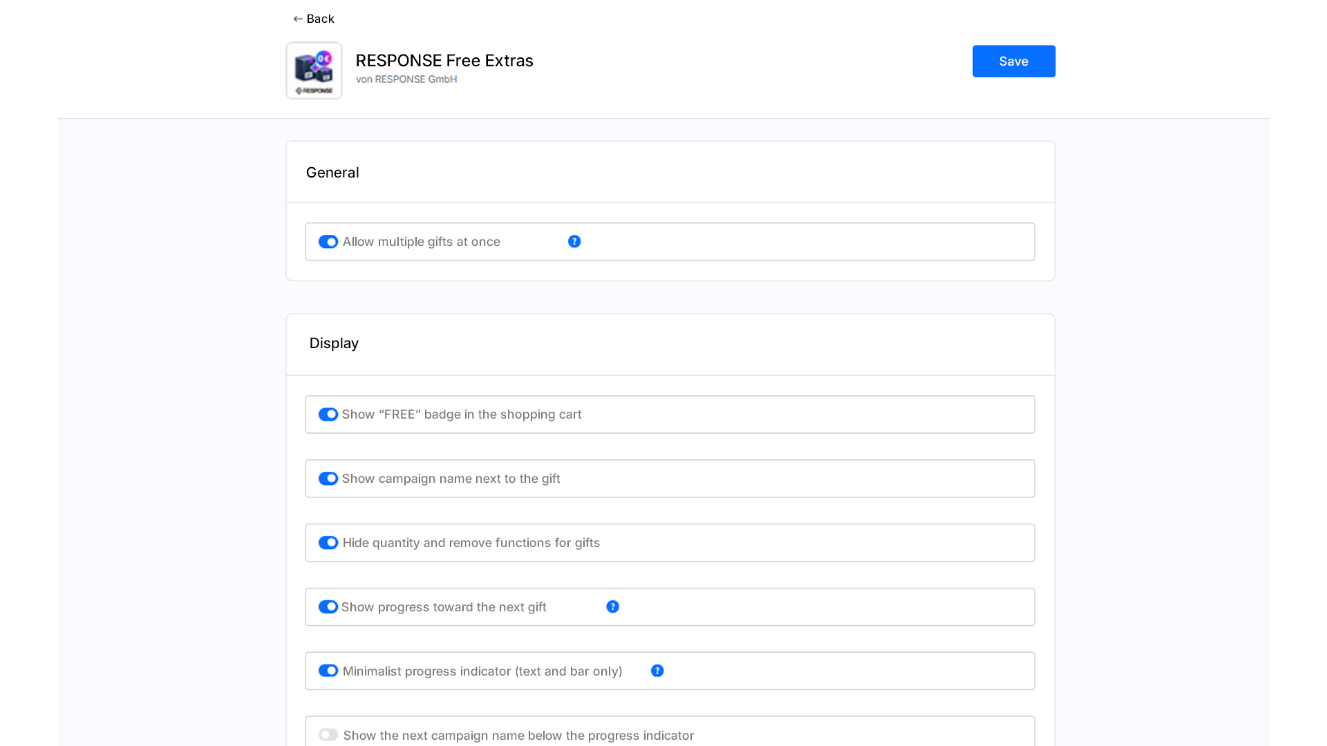 ResponseFreeGift