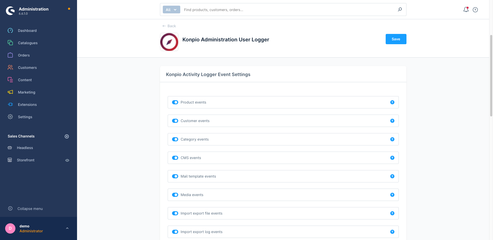 KonpioBackendUserLogger