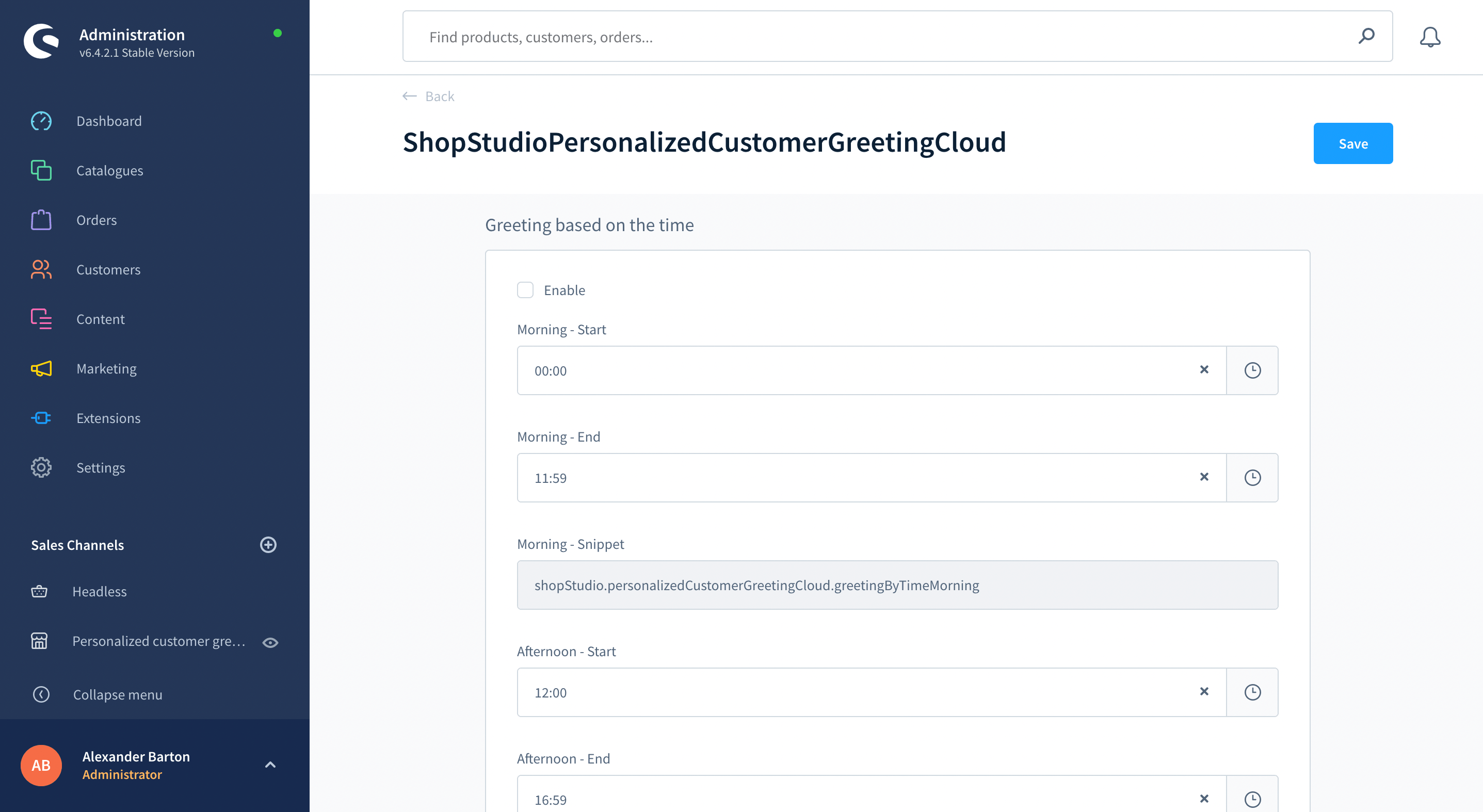 ShopStudioPersonalizedCustomerGreetingCloud