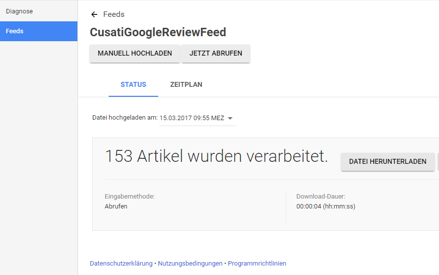 CusatiGoogleReviewFeed