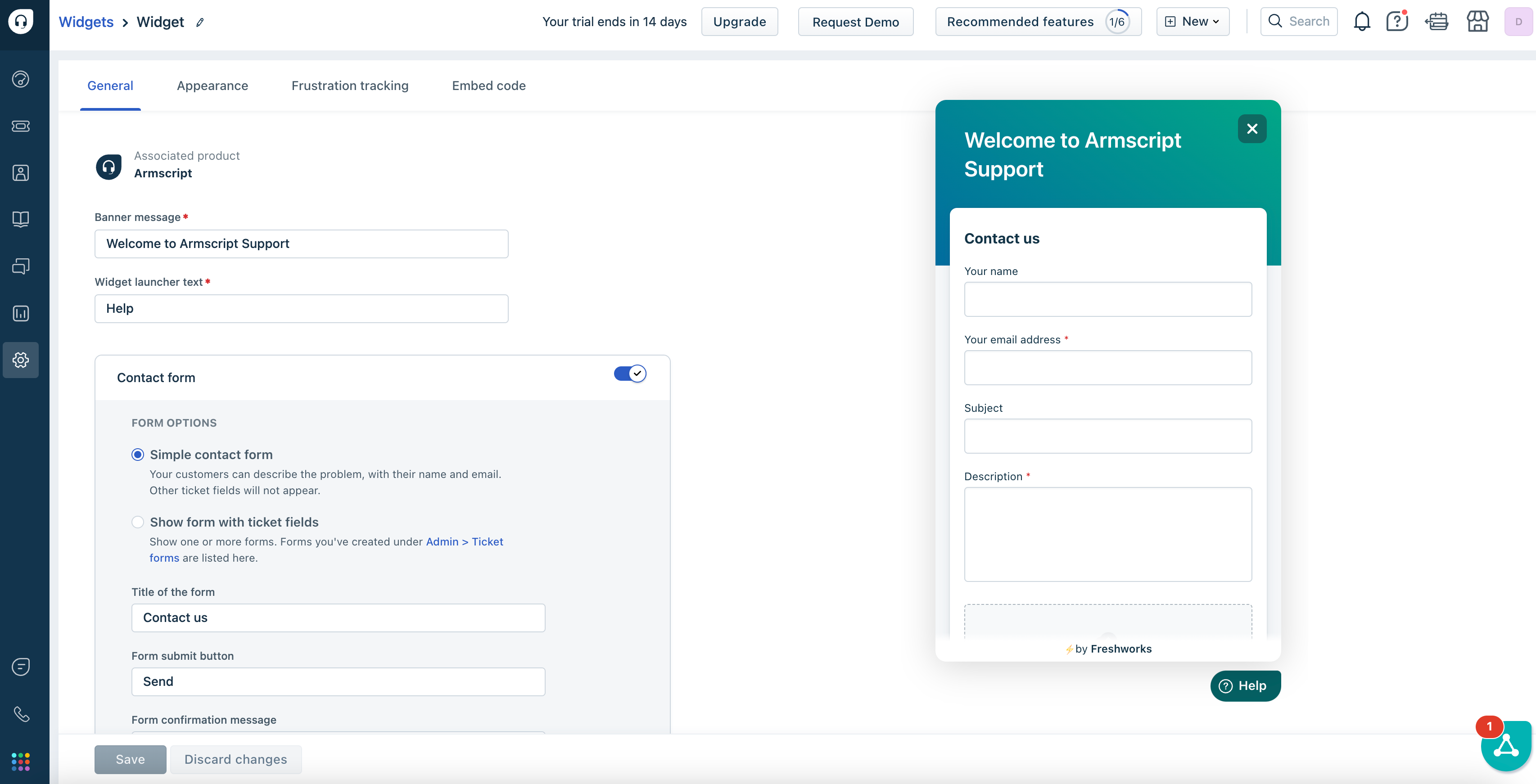 ArmFreshdesk