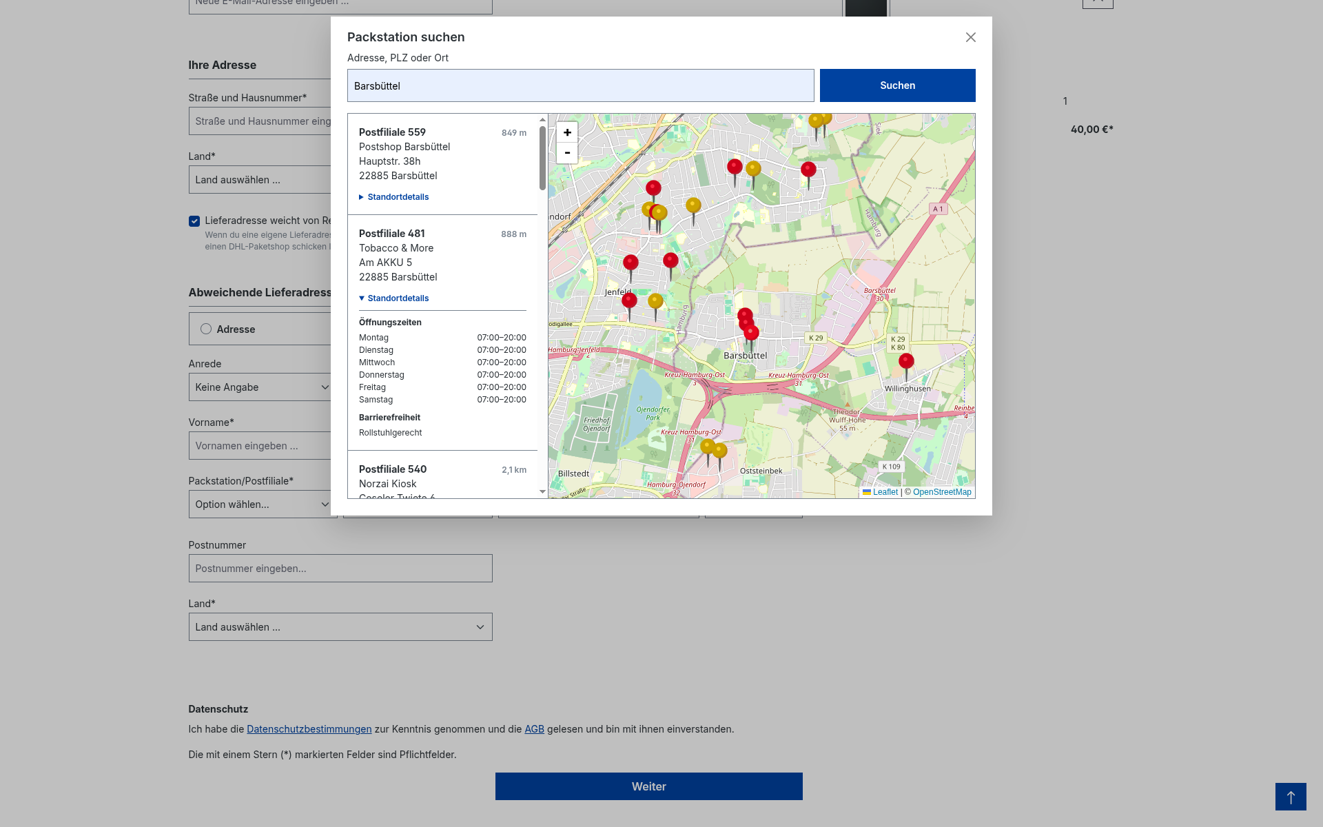 TidDHLLocationSearch