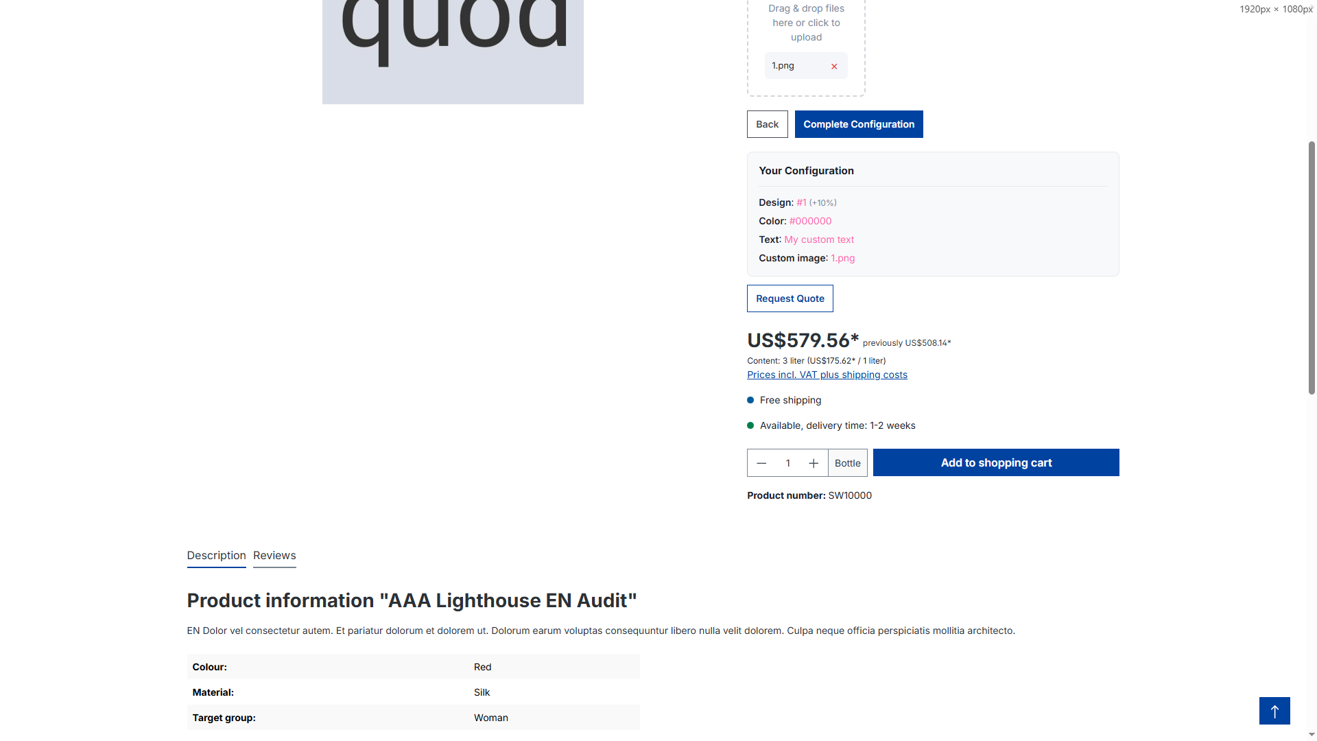 WeedesignProductConfigurator