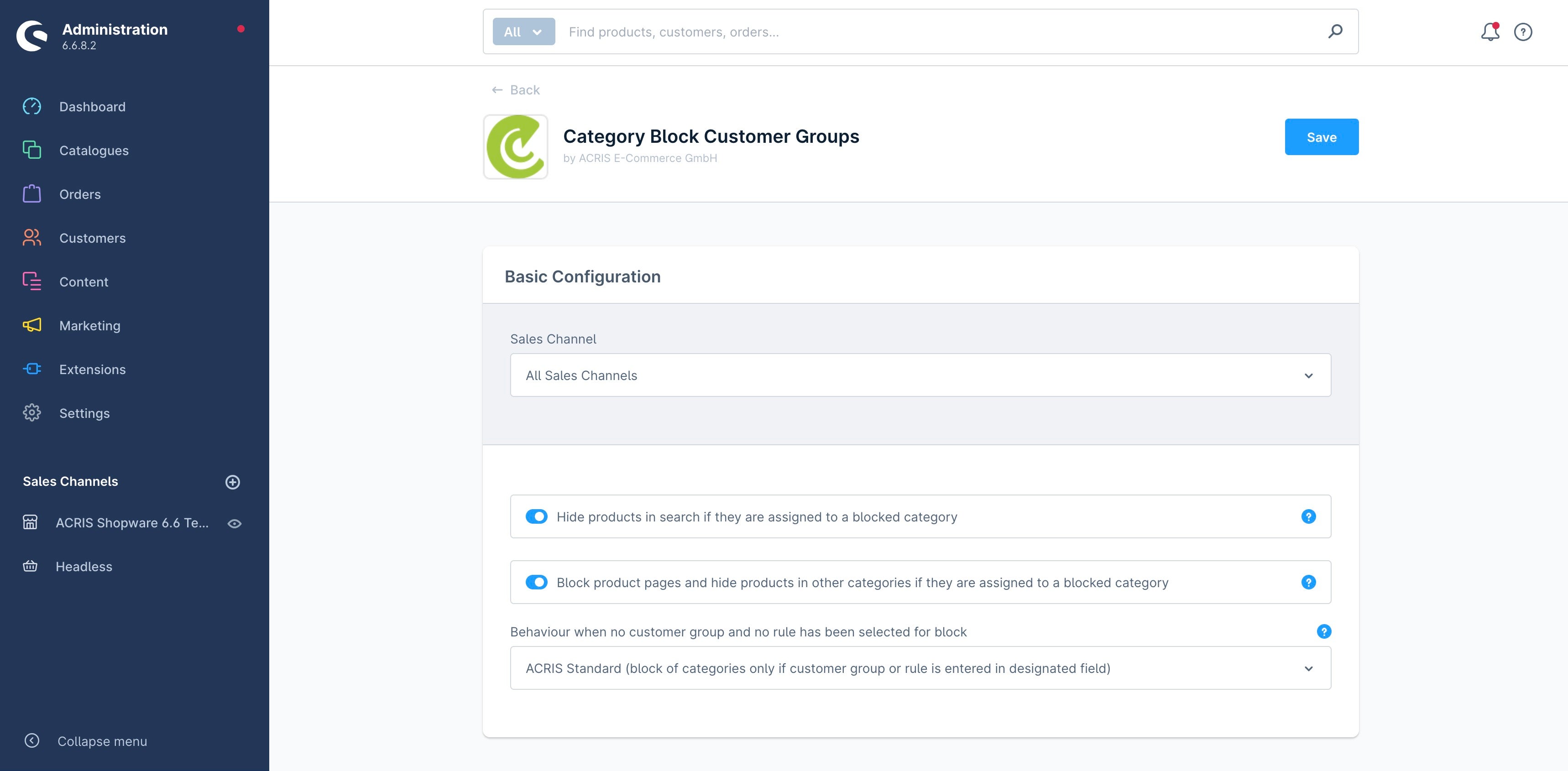 AcrisCategoryCustomerGroupCS
