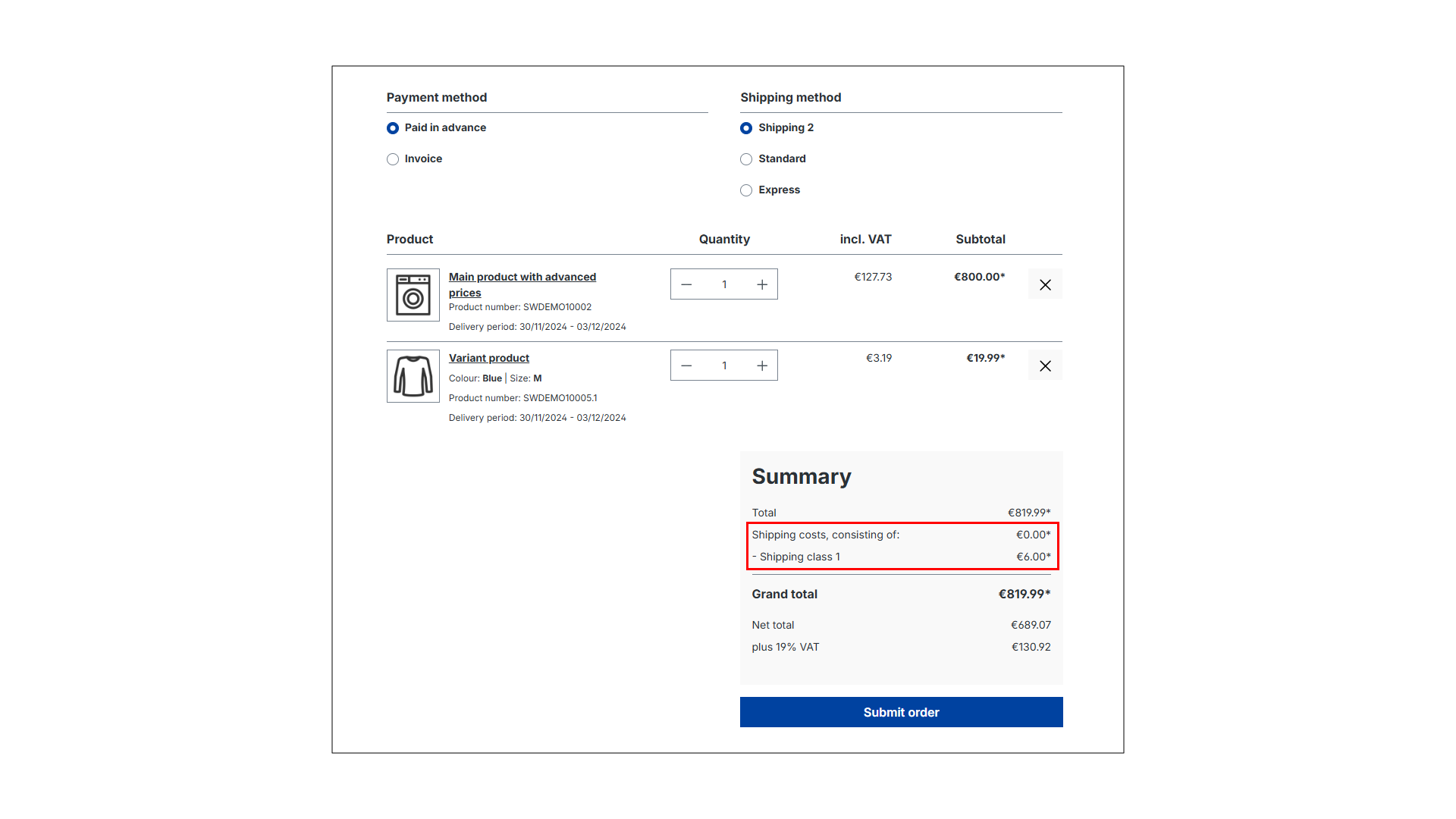 LenzPlatformCustomShippingCosts