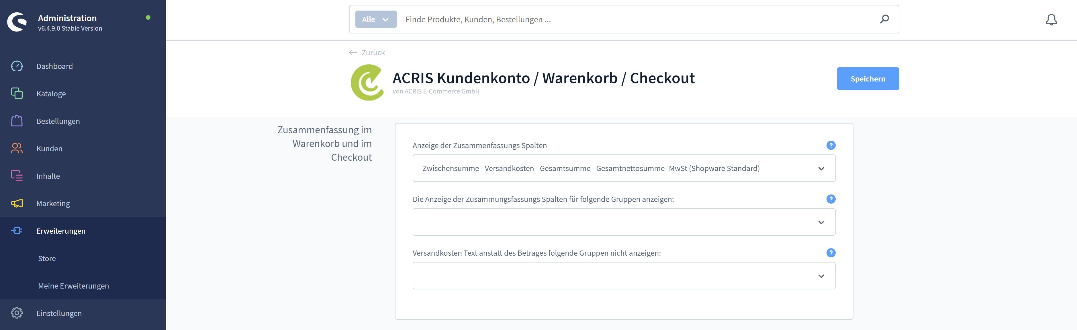 AcrisAccountCartCheckoutCS