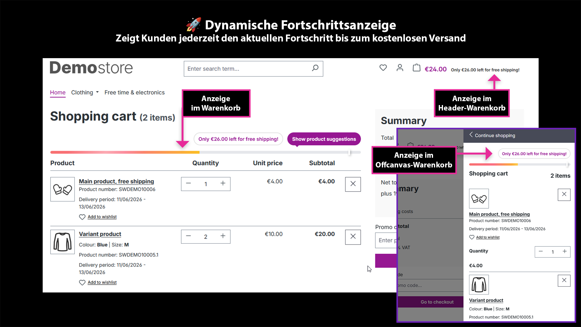 HexanoirFreeShippingProgressBar