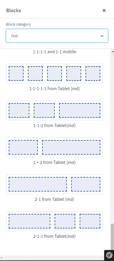 NINJACmsColumnGridBlocks