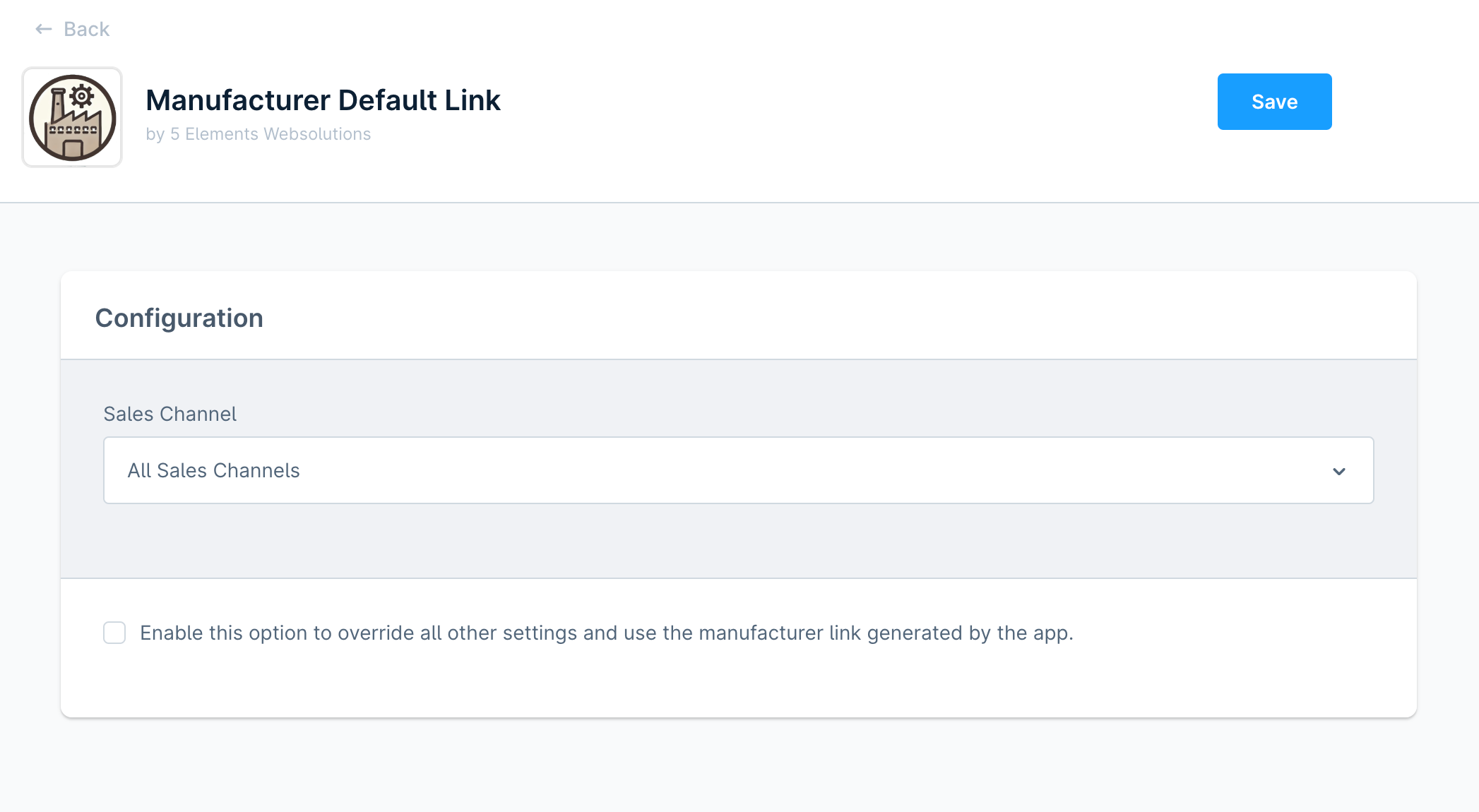 FelManufacturerDefaultLink