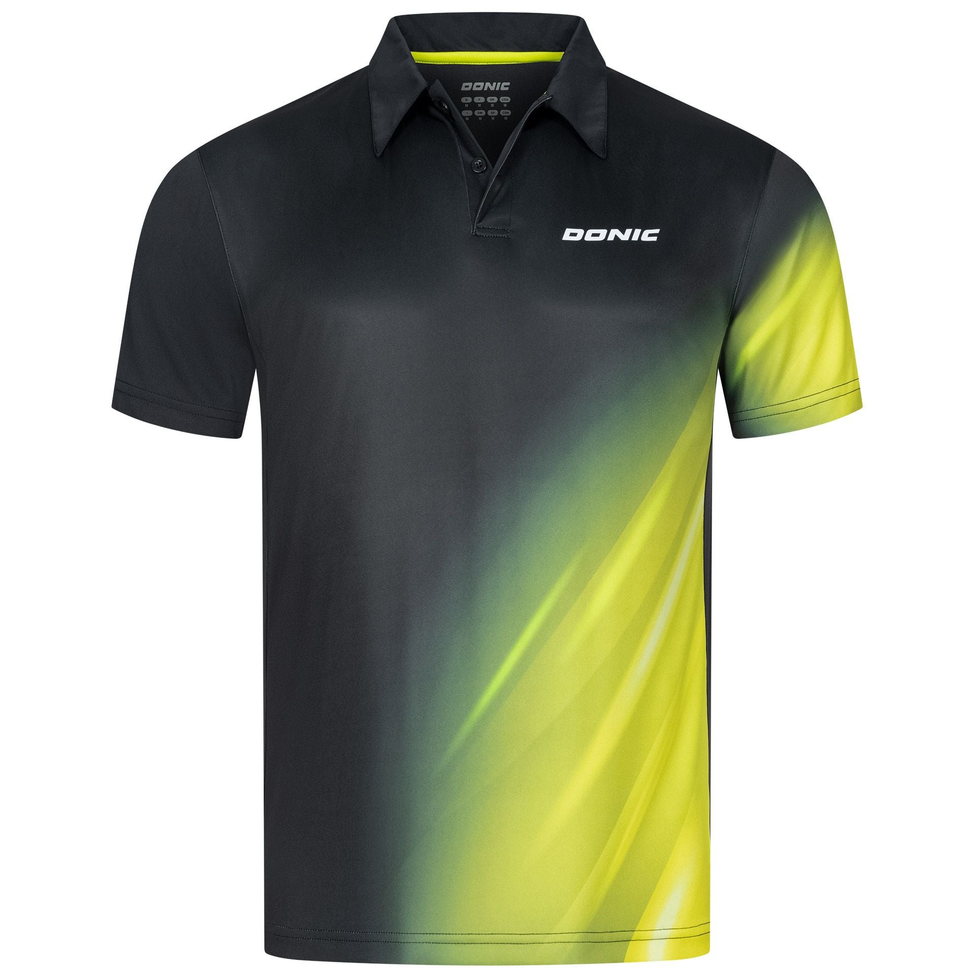Donic Polo Flame schwarz/gelb
