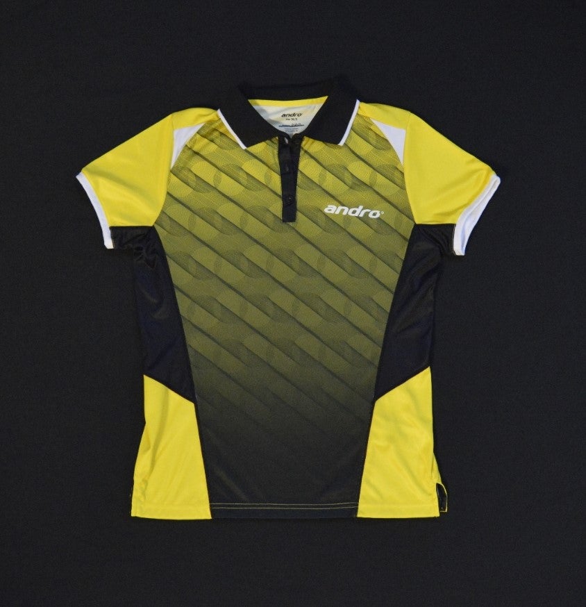 ANDRO Hemd Milos schwarz-gelb Gr.38/S