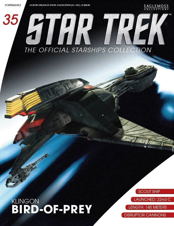 #035 englischer Klingon Bird-of-Prey (2150s) mit Magazin Eaglemoss Star Trek Raumschiff Modell