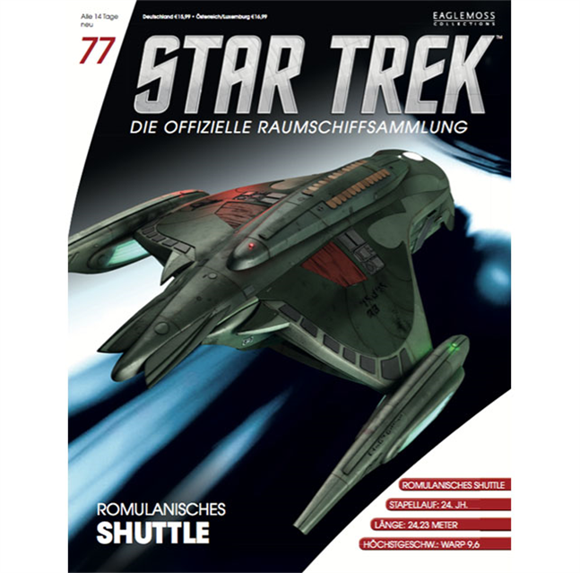 #077 German Romulan Shuttle  Star Trek model Eaglemoss