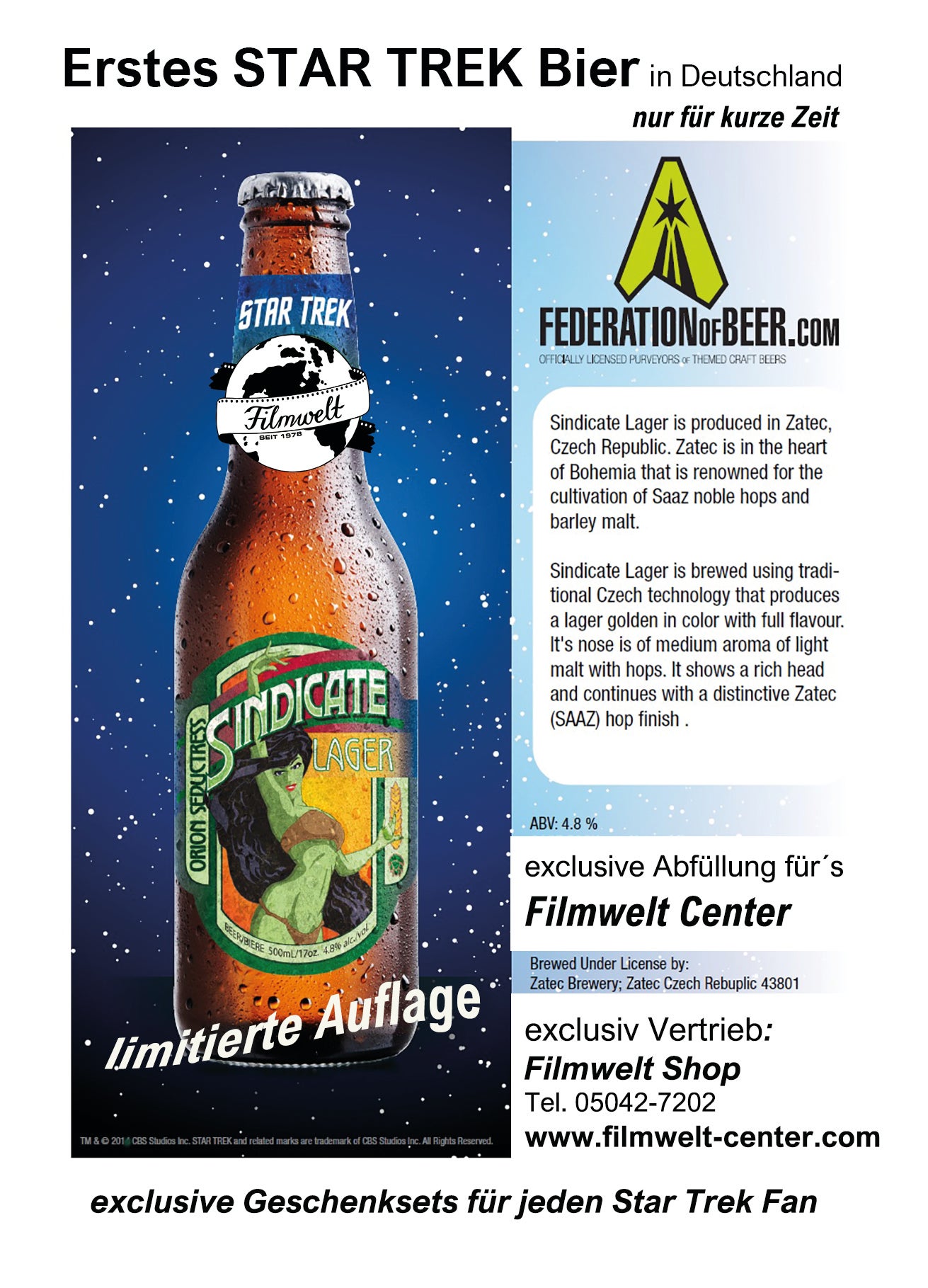 Sindicate Lager exclusive Star Trek Beer - 6 bottles