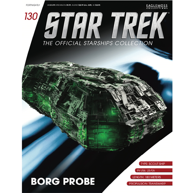 #130 englische Borg Probe Star Trek Raumschiff Modell mit Magazin Eaglemoss