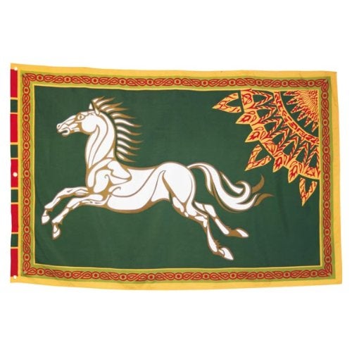 Banner von ROHAN Herr Der Ringe Flagge Replica Fahne grüner Grund Banner von ROHAN Herr Der Ringe Flagge Replica Fahne grüner Grund