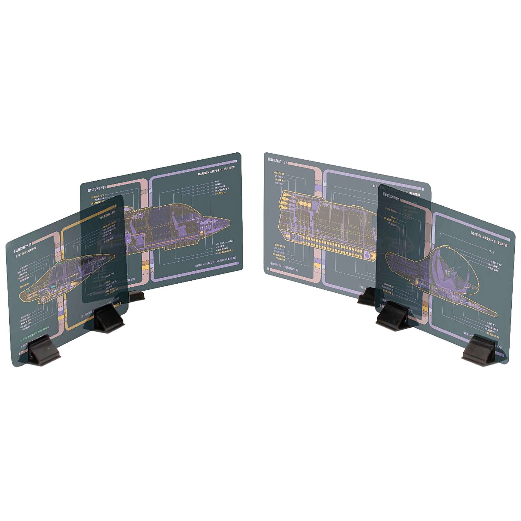 Shuttle Set #6 (Sphinx Workpod, Hawking Type-6 Shuttle, Janeway's Armored Shuttle, Type-18 Shuttlepod) - Star Trek Raumschiff Modell
