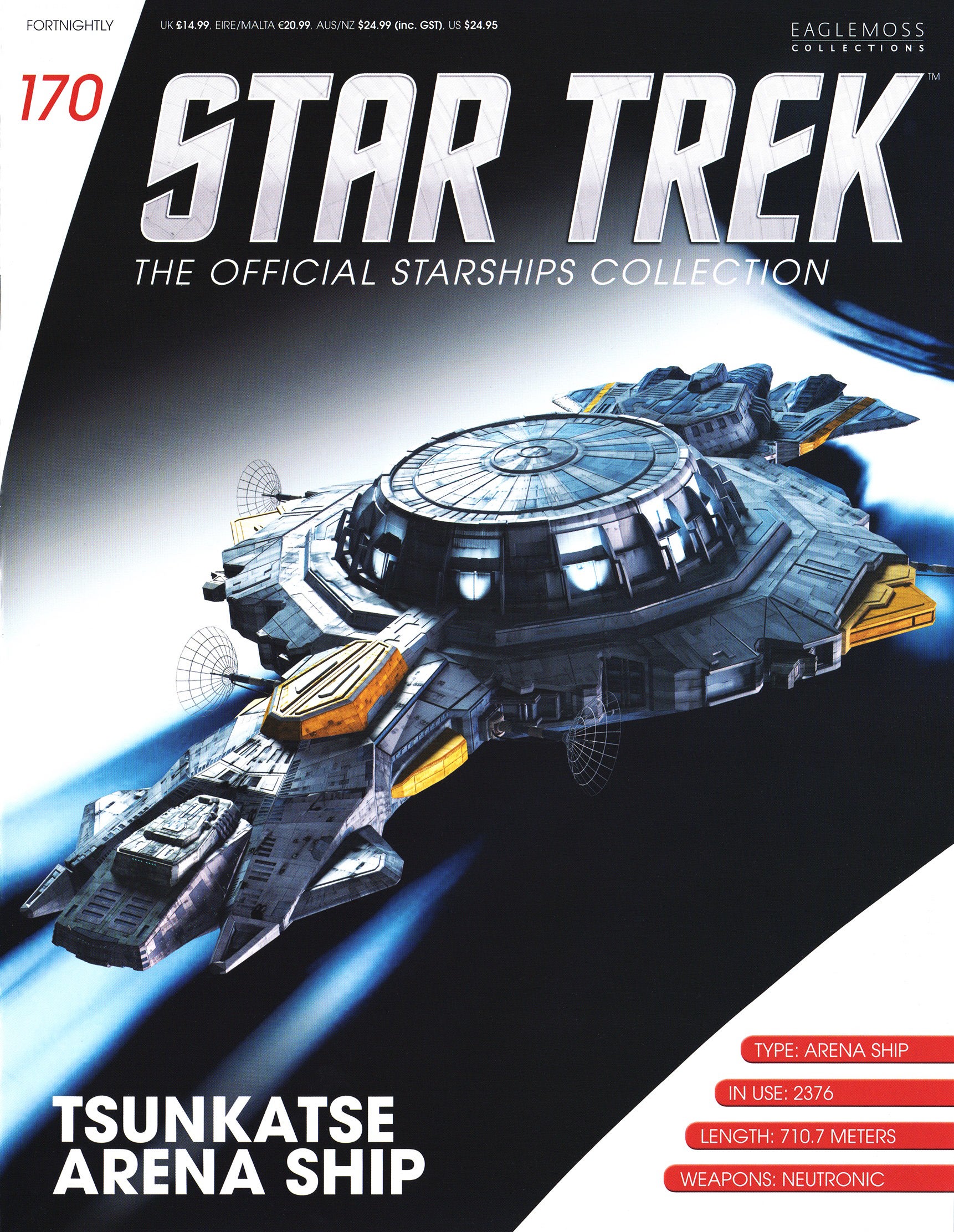 #170 English Tsunkatse Arena Raumschiff Modell mit Magazin  Eaglemoss