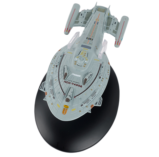 #132 German Kriegsschiff Voyager Star Trek Raumschiff Modell mit deutschem Magazin Eaglemoss #132 German Kriegsschiff Voyager Star Trek Raumschiff Modell mit deutschem Magazin Eaglemoss