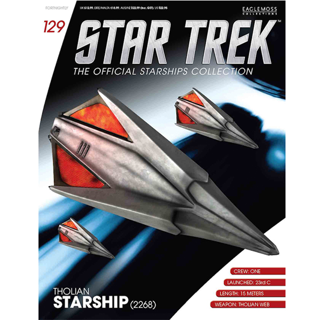 #129 english Tholian Starship (2268) Star Trek Raumschiff Modell mit Magazin Eaglemoss