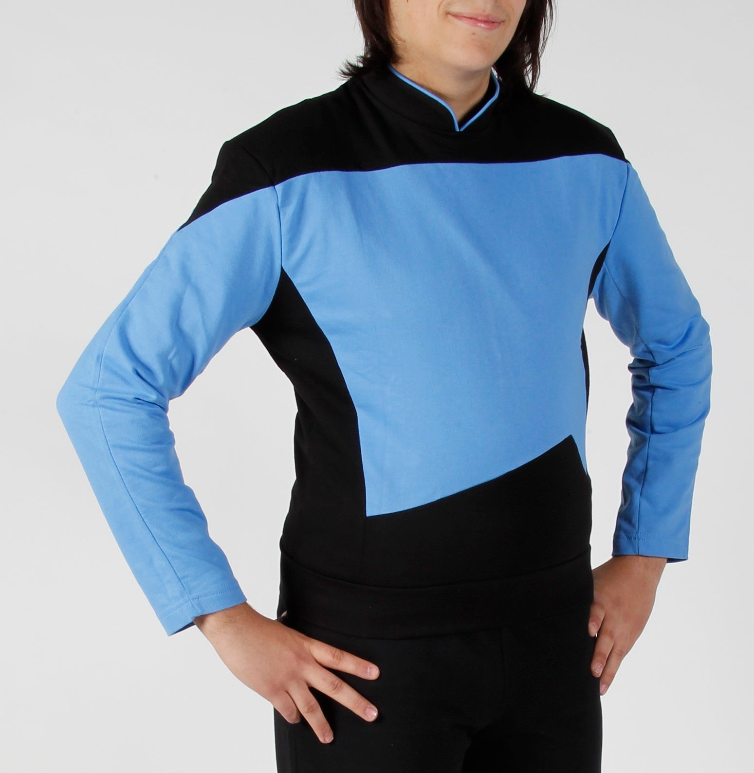 Next Generation Uniform Shirt - Blau Medium Science - Deluxe - Star Trek Next Generation Uniform Shirt - Blau Medium Science - Deluxe - Star Trek