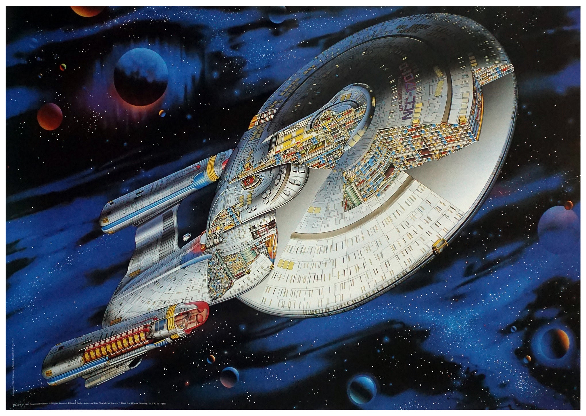 Enterprise 1701-D Cutaway in Space Poster Star Trek Enterprise 1701-D Cutaway in Space Poster Star Trek
