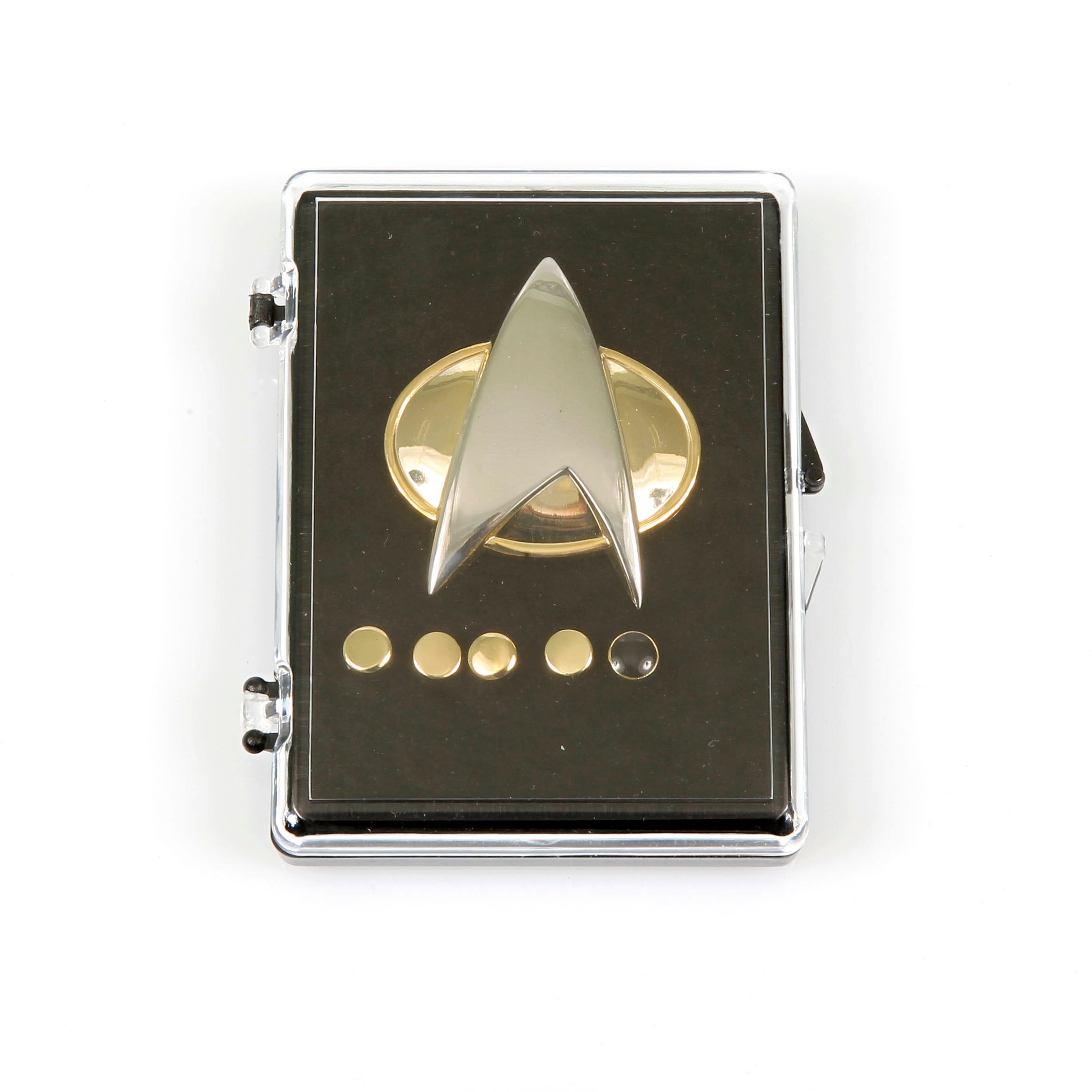 Communicator + Rankpin Set - The Next Generation 6teilig - Star Trek Communicator + Rankpin Set - The Next Generation 6teilig - Star Trek