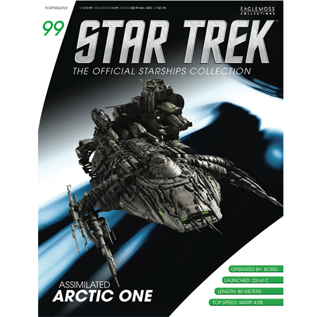 - #099 englische Arctic One (assimiliert) Raumschiff Modell mit Magazin Star Trek Eaglemoss