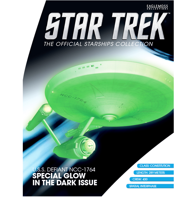 thumbnail image 2 of Eaglemoss Star Trek U.S.S. Defiant NCC-1764 Model - Glow In The Dark Edition 2 of 4