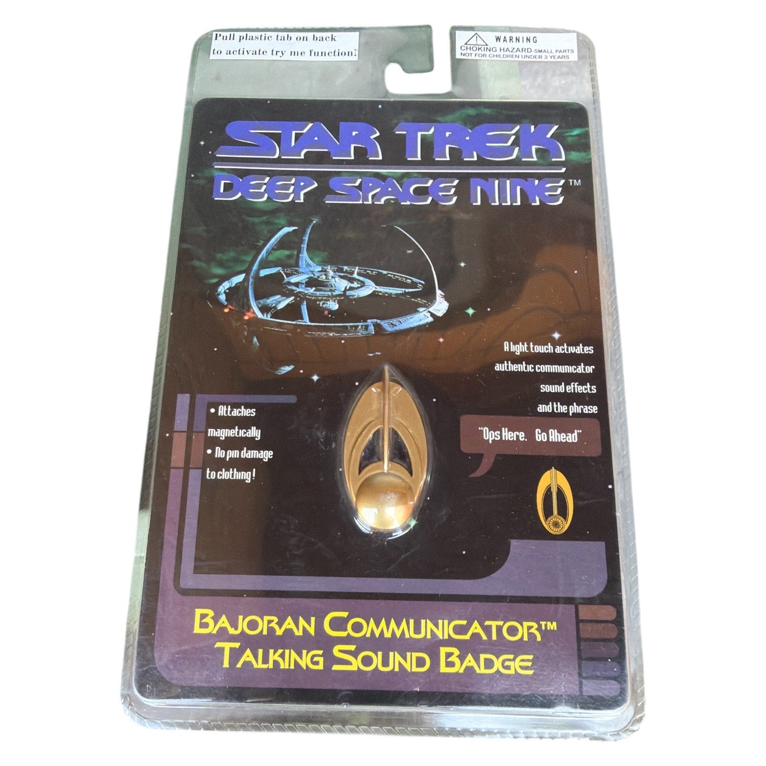 Bajoranischer Communicator Logo Badge magnetisch mit Sound Star Trek Deep Space Nine