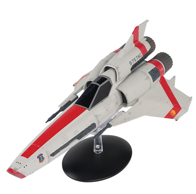 BSG #01 Galactica Viper Mark II Battlestar Kamfstern Galactica Raumschiff Modell mit englischem Magazin Eaglemoss