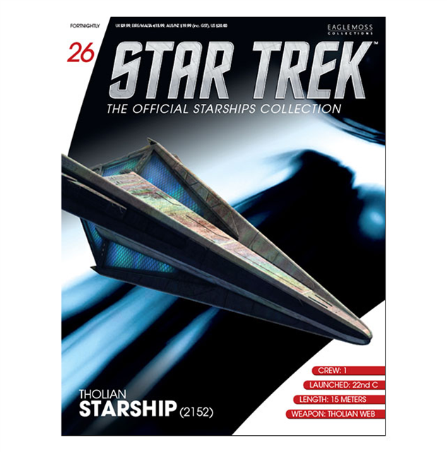 #026 Englisches Tholian Starship (2152) mit Magazin Eaglemoss Star Trek Raumschiff Modell