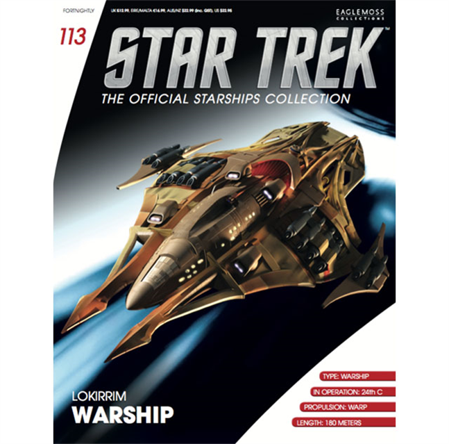 - #113 English Lokirrim Kriegsschiff Star Trek Raumschiff Modell mit Magazin Eaglemoss