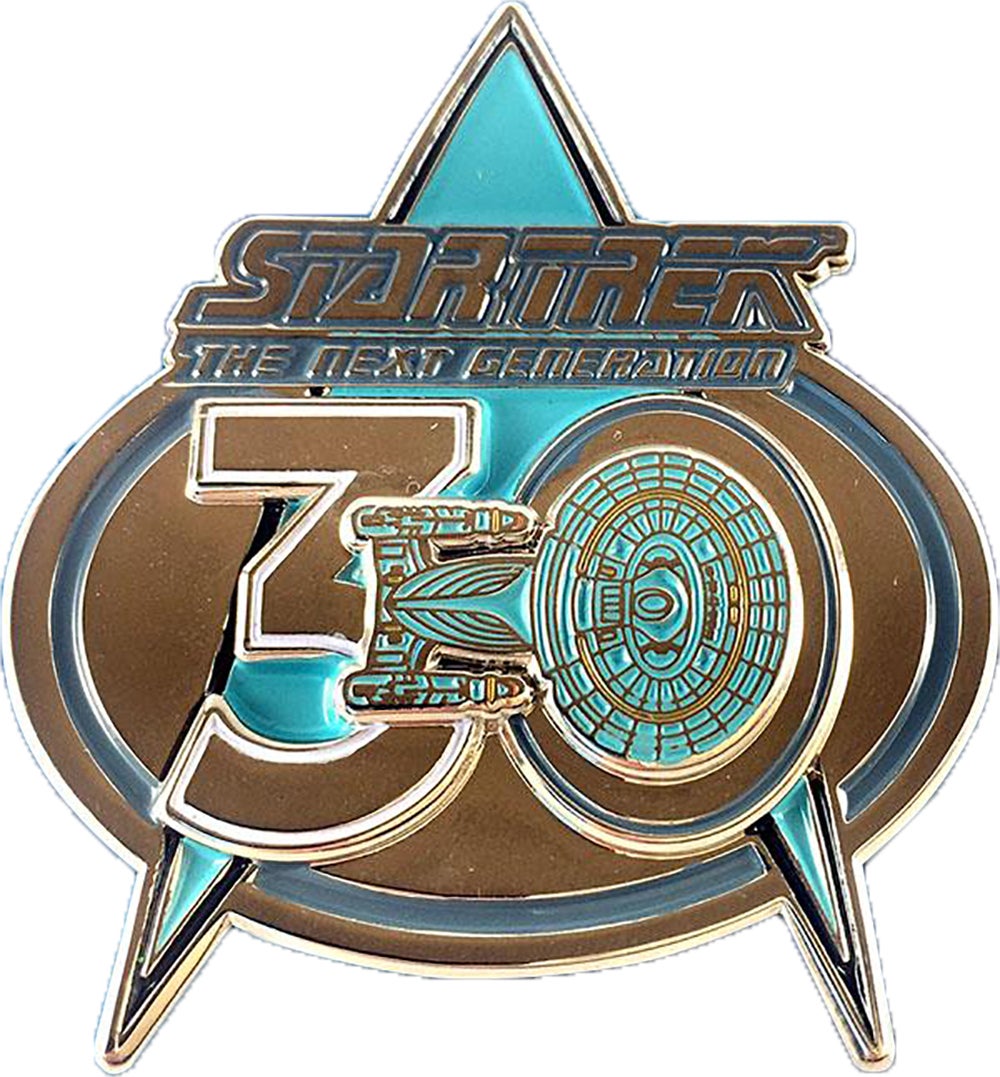 30 Jahre Jubiläum The Next Generation Abzeichen Star Trek official Collectors Edition Fanset Magnet-