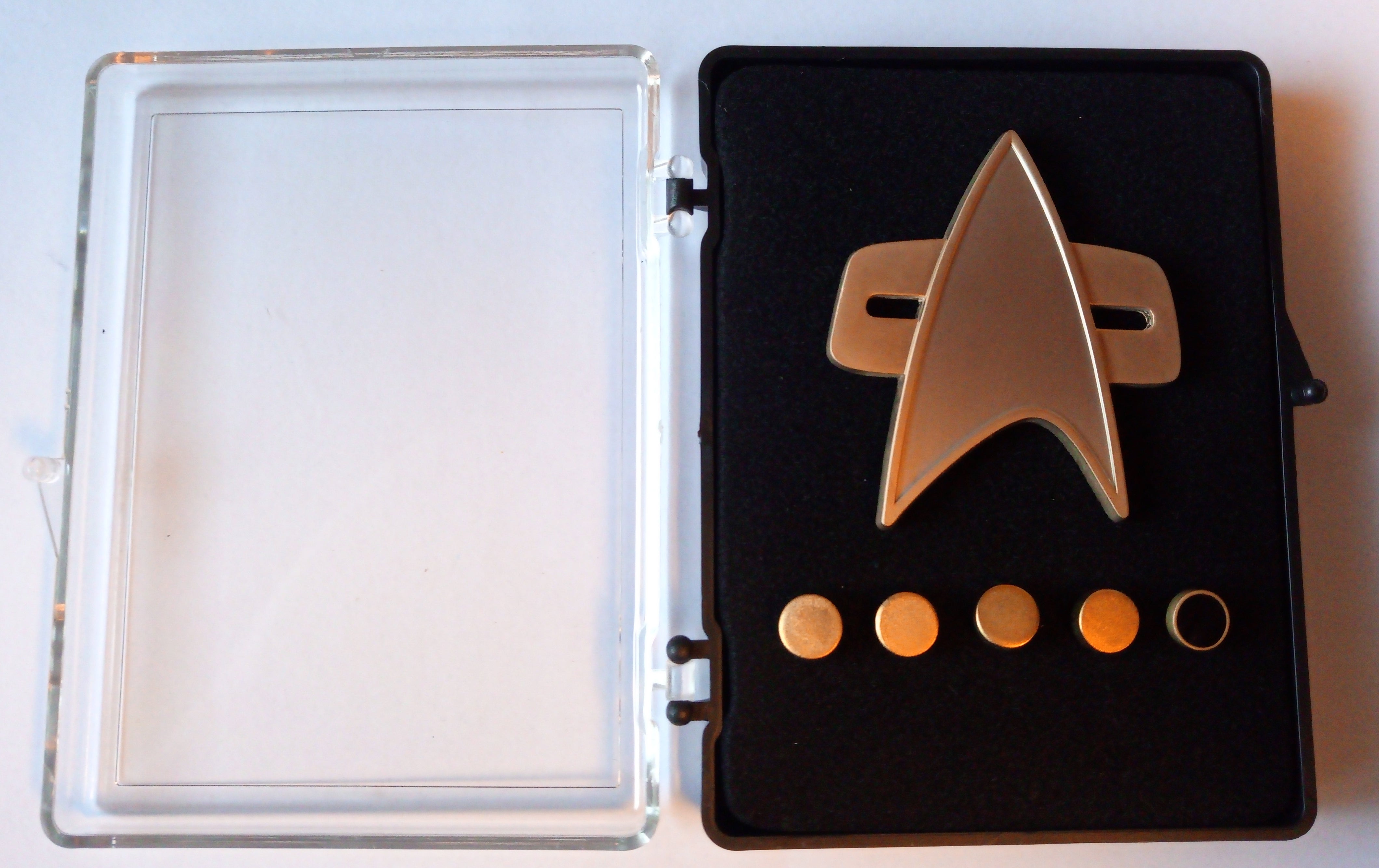 Mattes Communicator + Rankpin Set TNG Voyager + DS9 - 6teilig - Star Trek