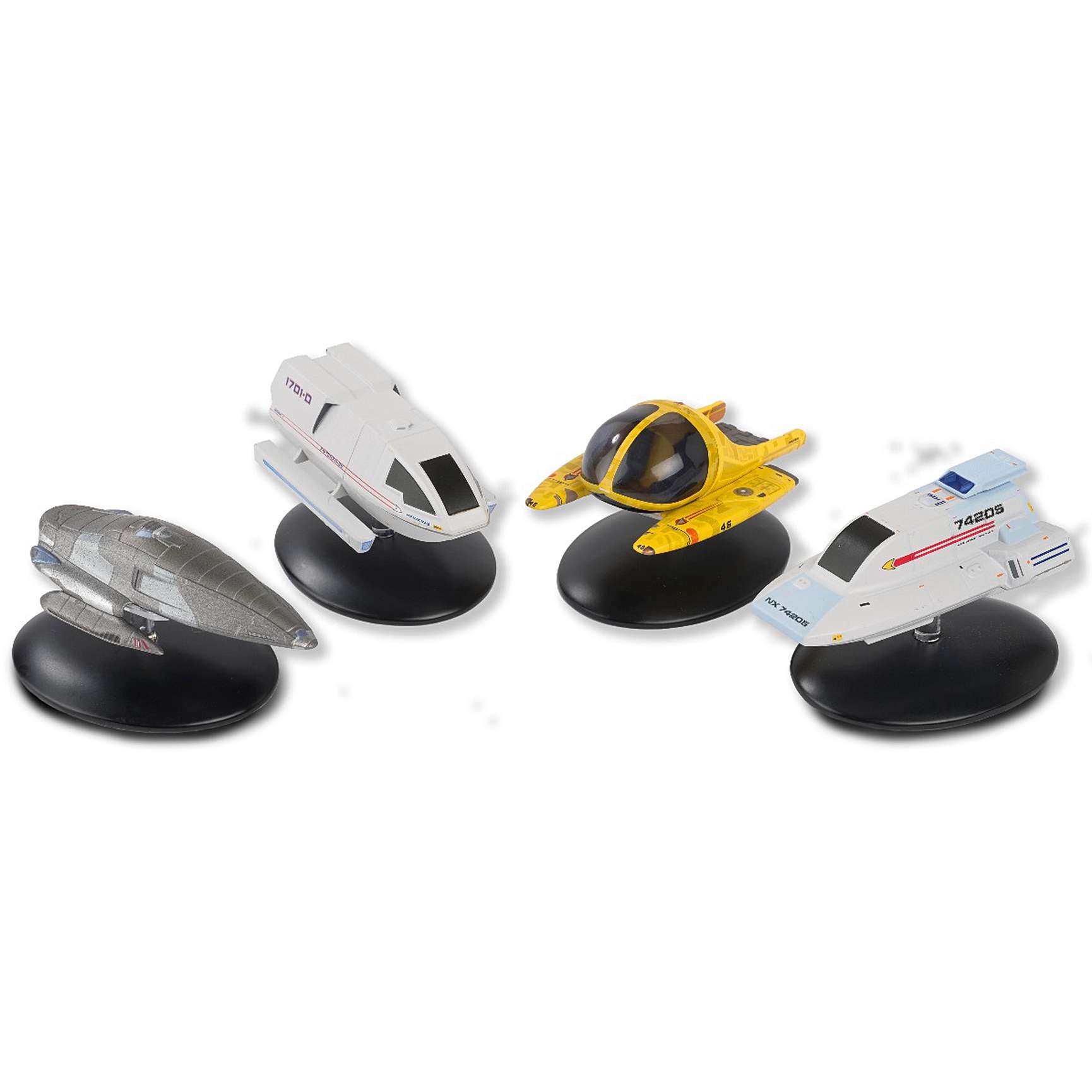 Shuttle Set #6 (Sphinx Workpod, Hawking Type-6 Shuttle, Janeway's Armored Shuttle, Type-18 Shuttlepod) - Star Trek Raumschiff Modell