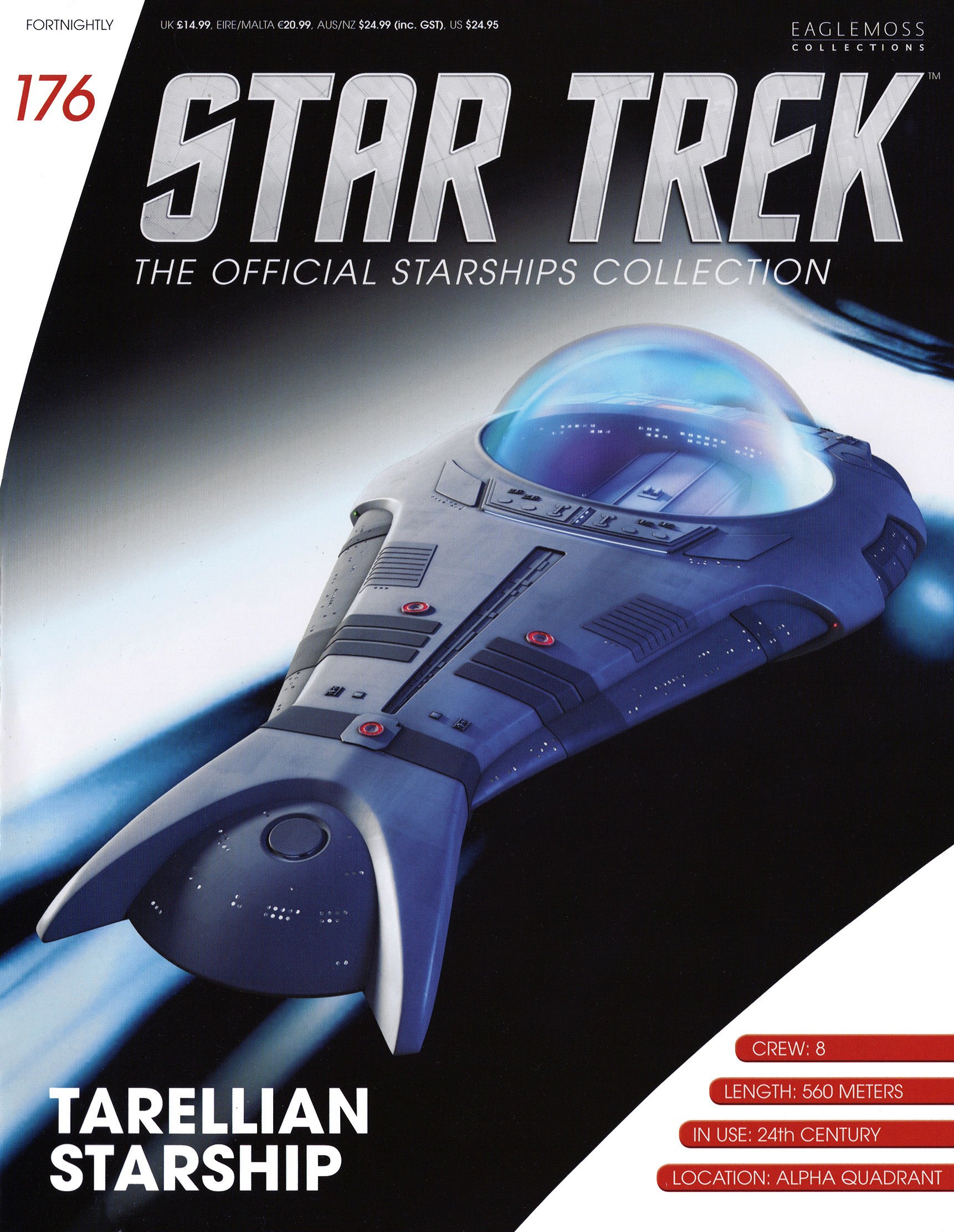 #176 englisches Tarellian  Raumschiff Modell mit Magazin  Eaglemoss