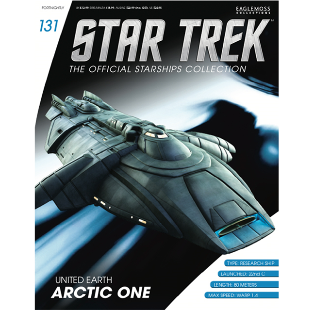 #131 English Arctic One (United Earth) Star Trek Raumschiff Modell mit Magazin Eaglemoss