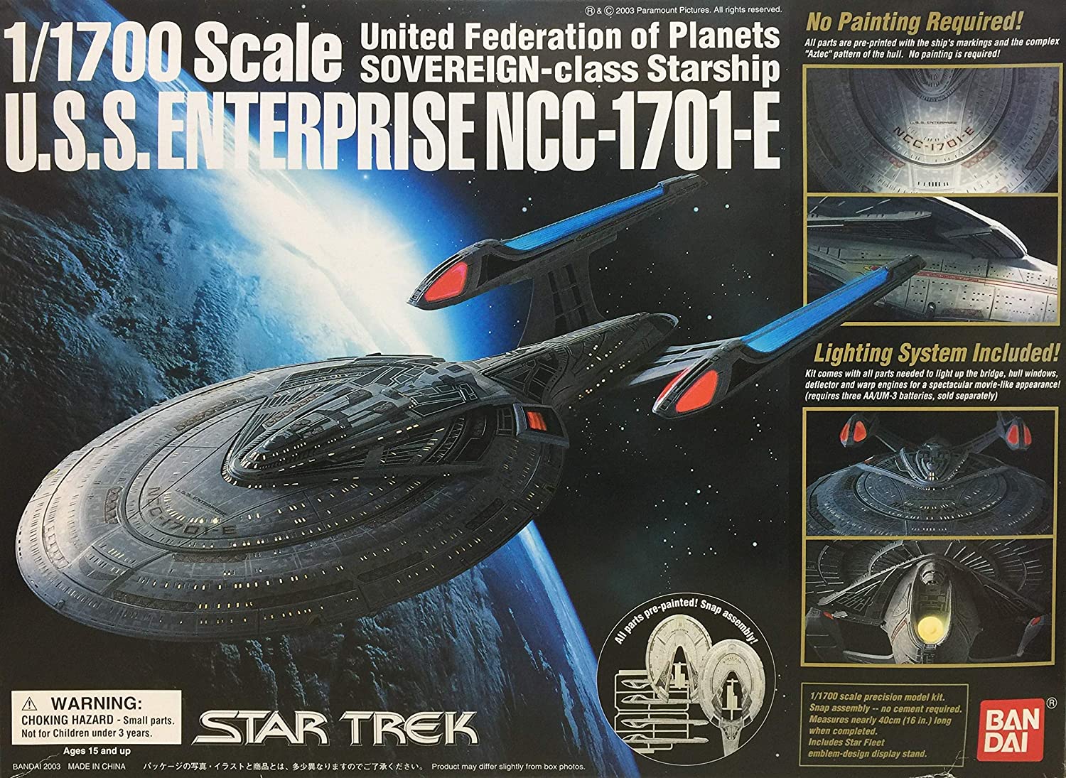 U.S.S. Enterprise NCC-1701-E Modell Bausatz Star Trek Bandai ovp. U.S.S. Enterprise NCC-1701-E Modell Bausatz Star Trek Bandai ovp.