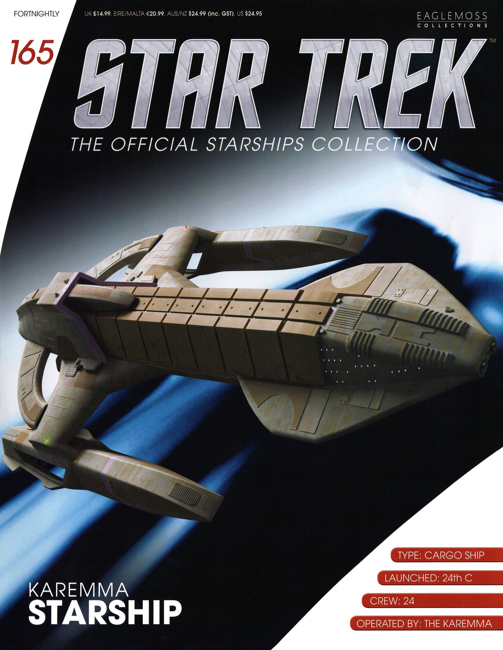 #165 englisches Karemma  Raumschiff Modell mit Magazin Eaglemoss