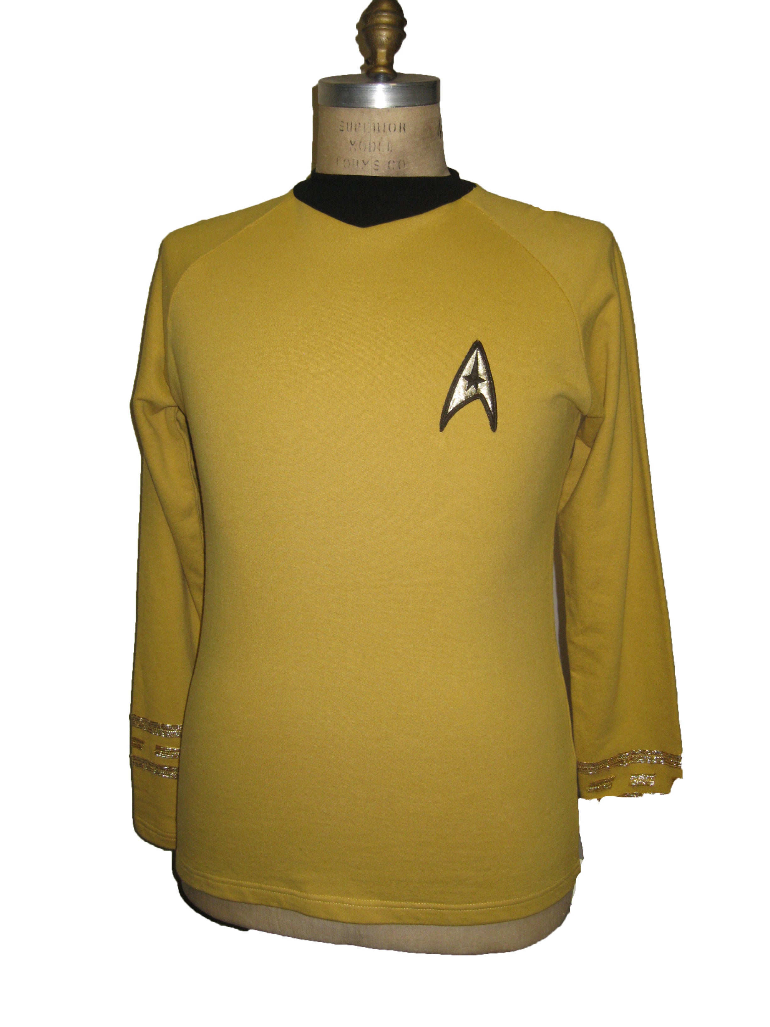 Raumschiff Enterprise Uniform Shirt Baumwolle - Gold Large - Star Trek TOS Classic Raumschiff Enterprise Uniform Shirt Baumwolle - Gold Large - Star Trek TOS Classic